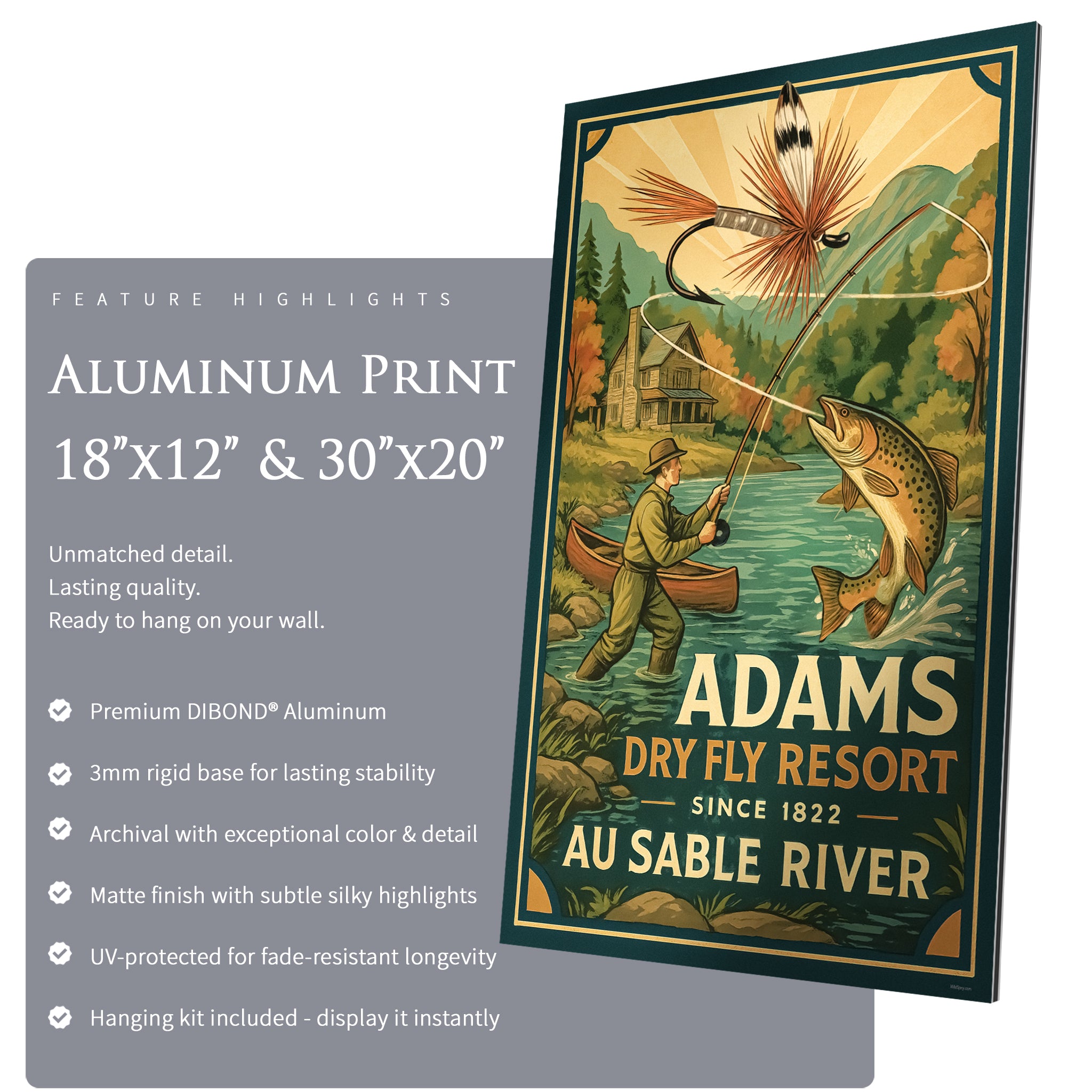 Adams Dry Fly Resort - Travel Poster