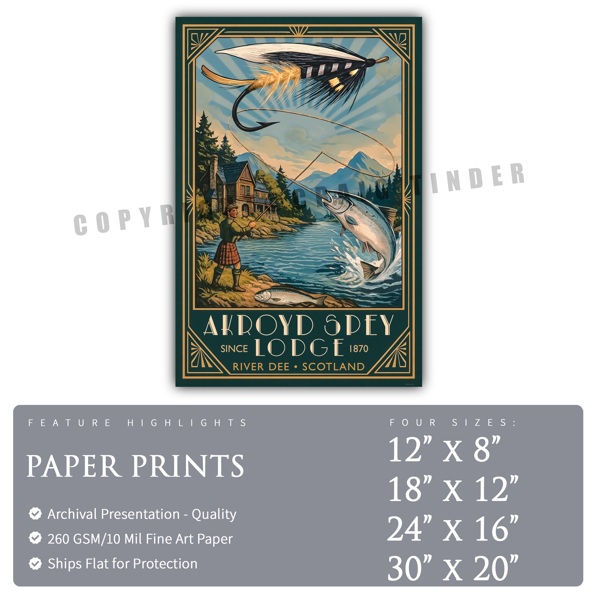 Akroyd Spey Lodge - Travel Poster