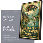 Green Highlander Lodge - Travel Poster