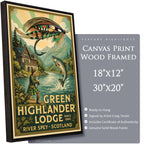 Green Highlander Lodge - Travel Poster