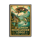 Green Highlander Lodge - Travel Poster