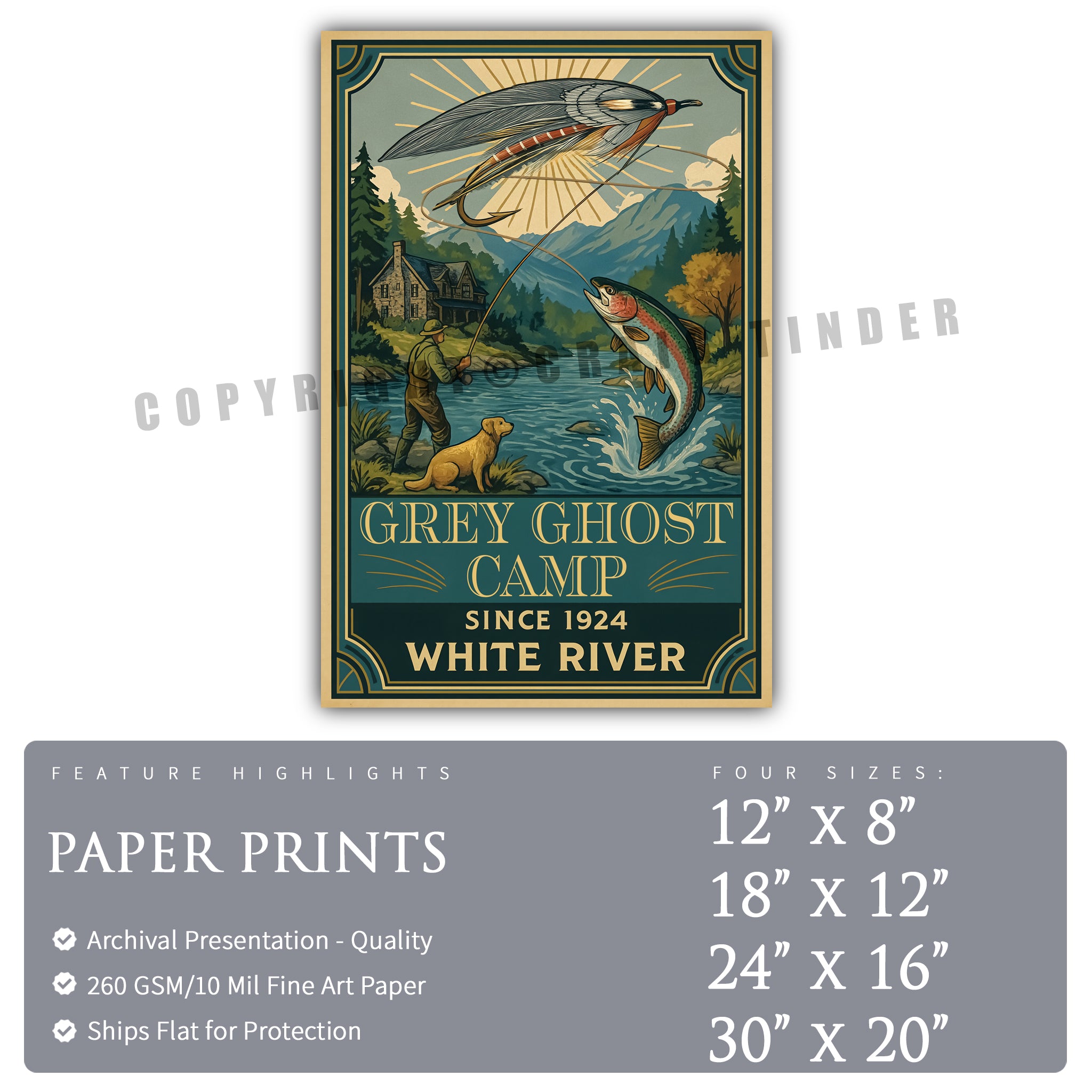Grey Ghost Camp - Travel Poster