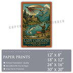Lady Caroline Salmon Chalet - Travel Poster